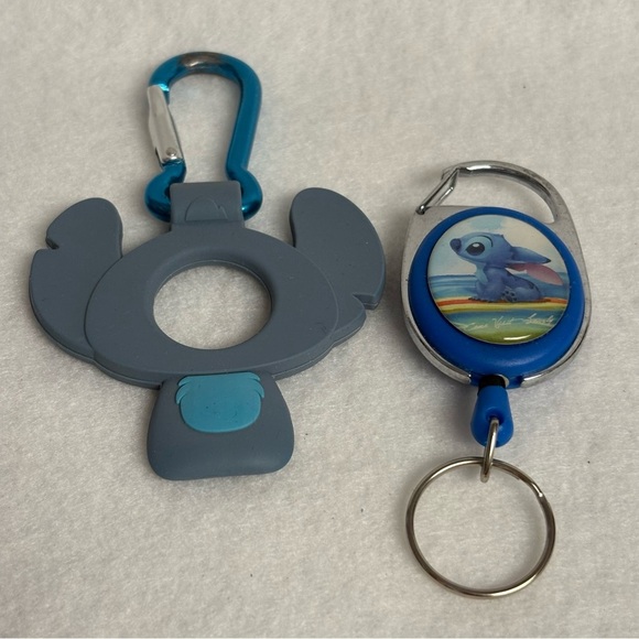 Set of 2 STITCH Water Bottle Holder Keychain Carabiner Blue TDR Japan Disney - Picture 4 of 14